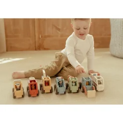 Little Dutch Camion grue en bois FSC Multicolore