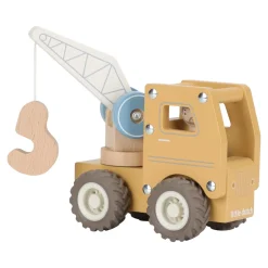 Little Dutch Camion grue en bois FSC Multicolore