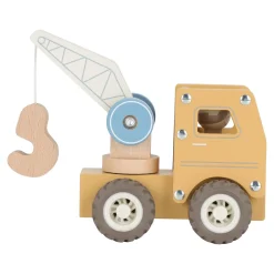Little Dutch Camion grue en bois FSC Multicolore