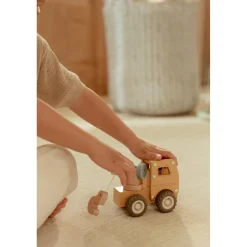 Little Dutch Camion grue en bois FSC Multicolore