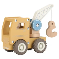 Little Dutch Camion grue en bois FSC Multicolore