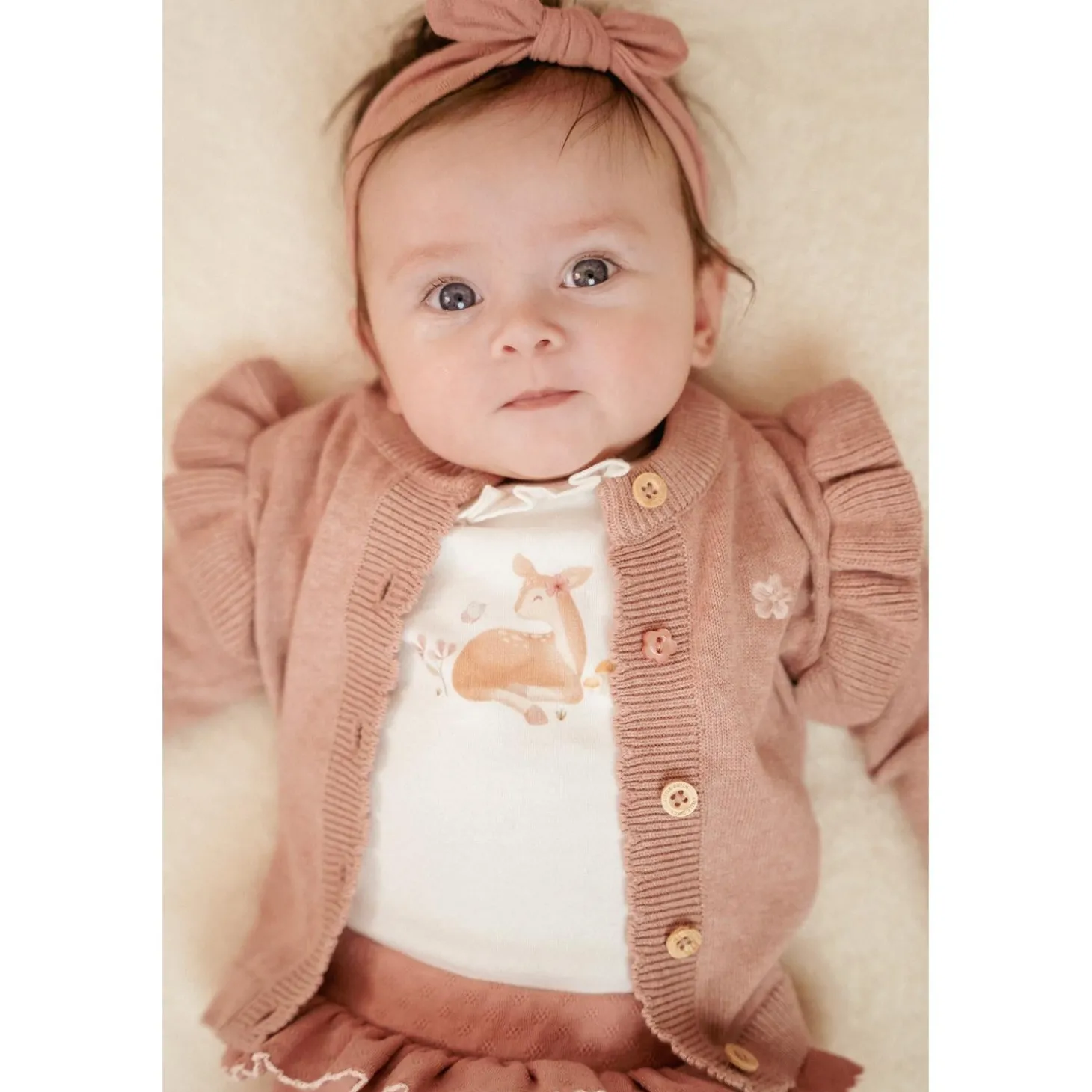 Little Dutch Cardigan tricoté Fairy Pink 56