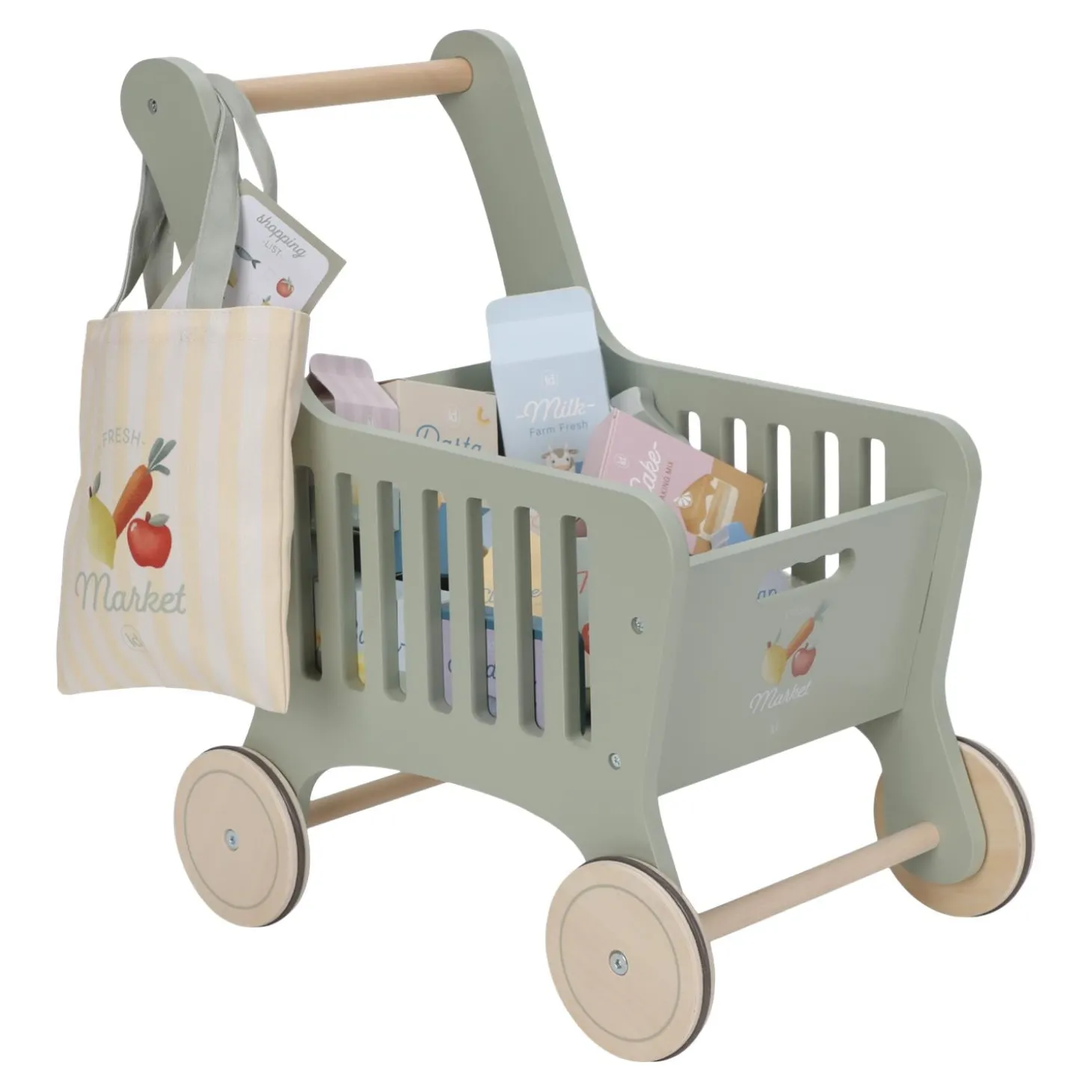 Little Dutch Chariot de courses en bois FSC Multicolore