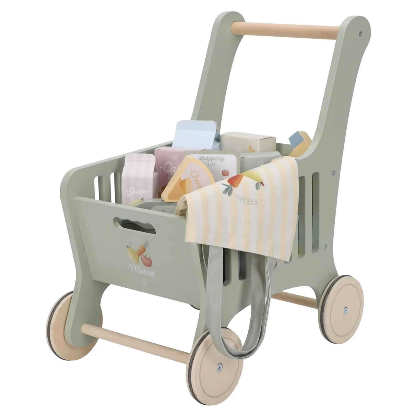 Little Dutch Chariot de courses en bois FSC Multicolore