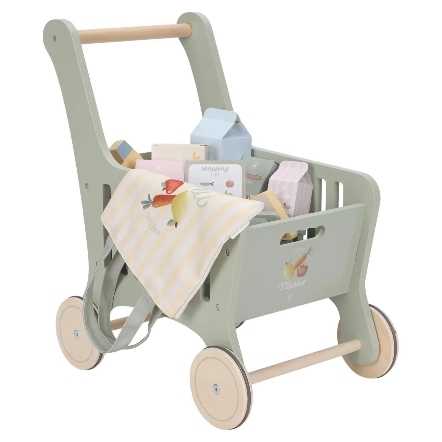 Little Dutch Chariot de courses en bois FSC Multicolore
