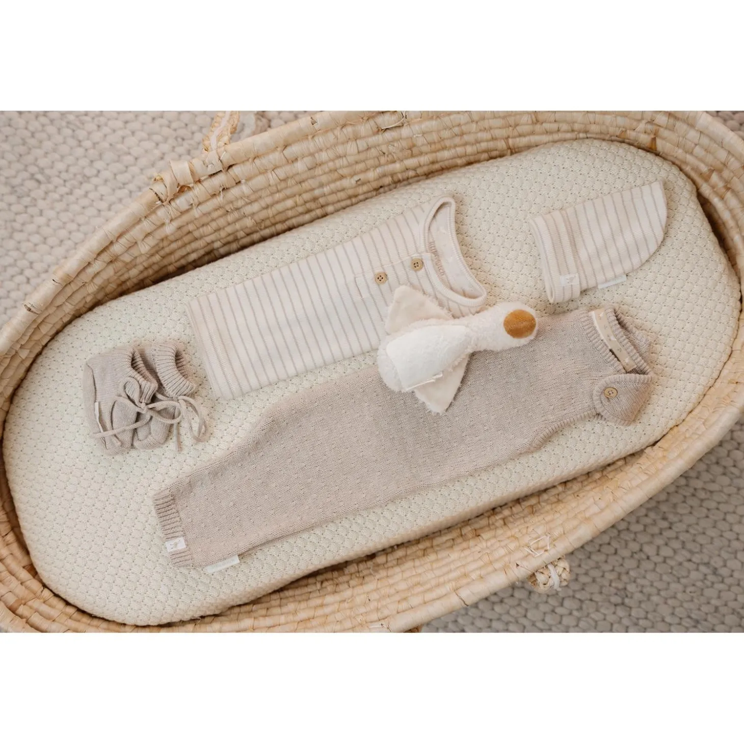 Little Dutch Chaussons en tricot Soft Beige 44-56