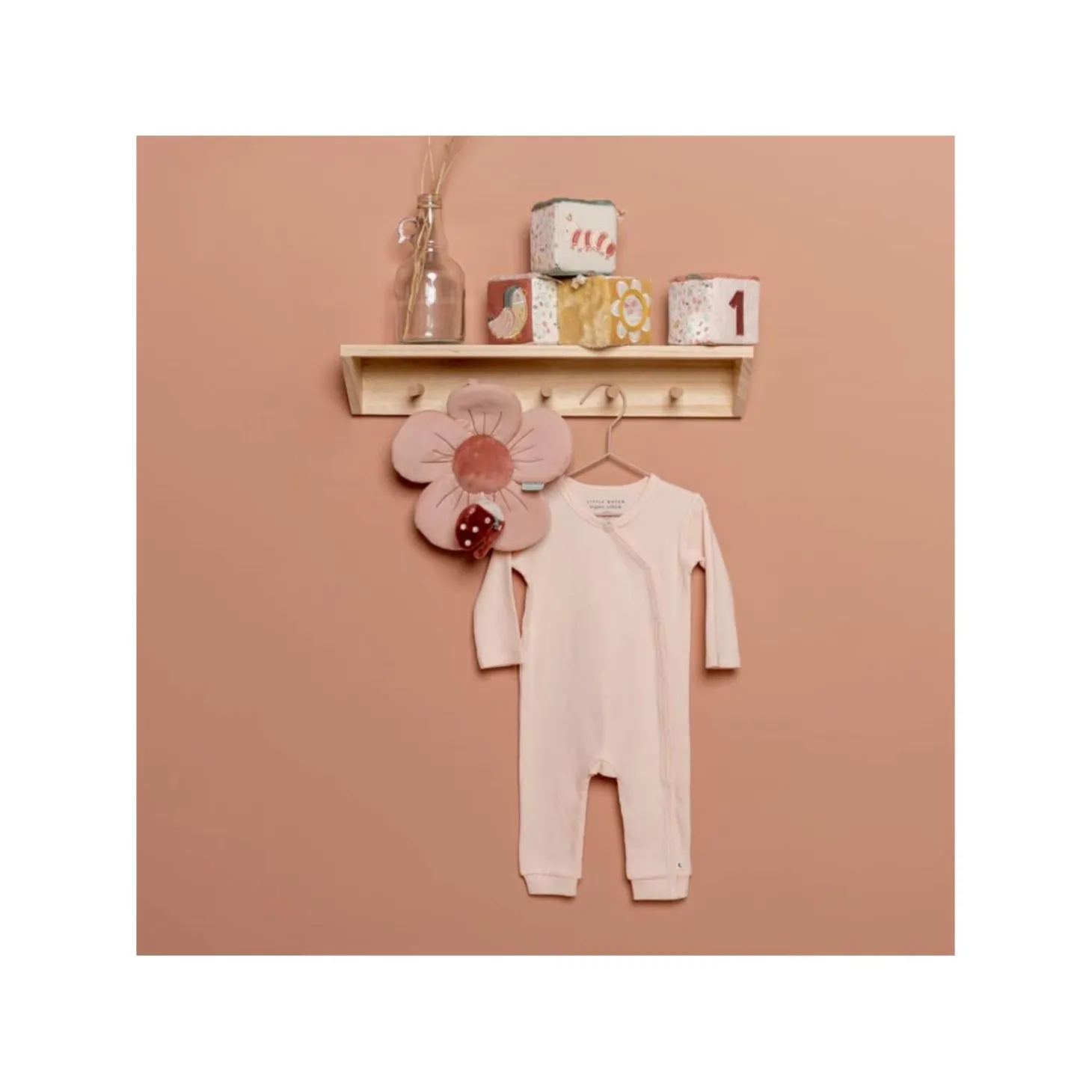 Little Dutch Grenouillère wrap rib pink 18-24 mois