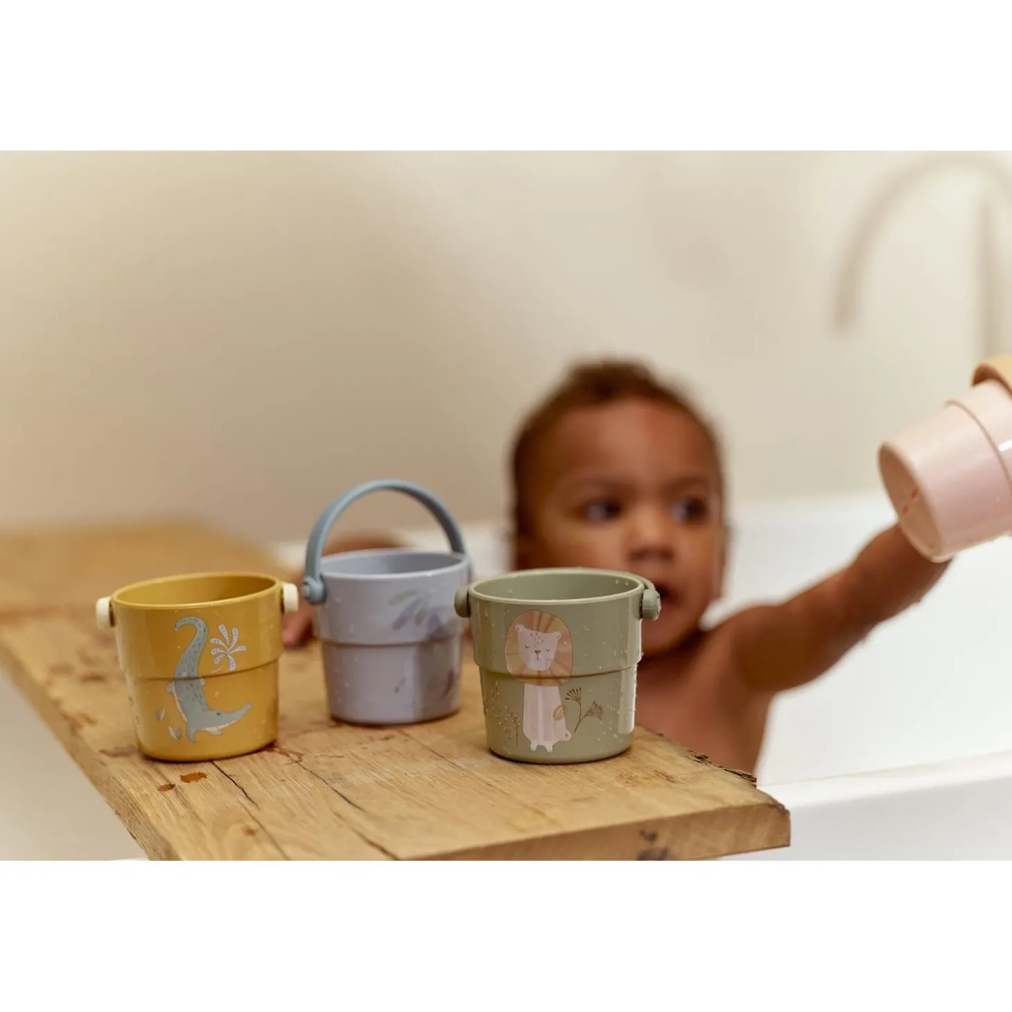 Little Dutch Lot de 4 gobelets de bain Safari Friends