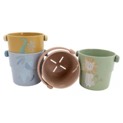 Little Dutch Lot de 4 gobelets de bain Safari Friends