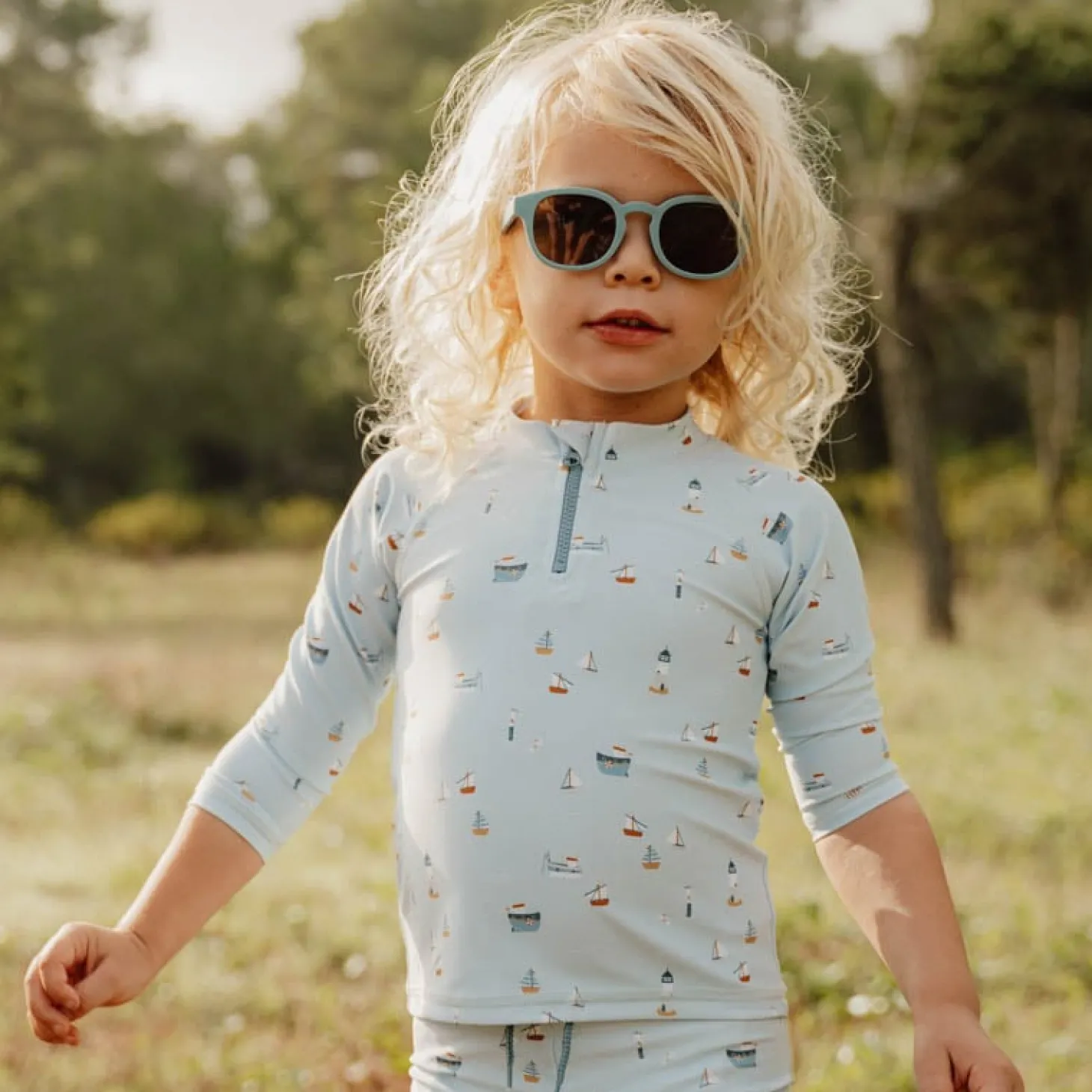 Little Dutch Lunettes de soleil pour enfant Wayfarer - Bleu Bleu