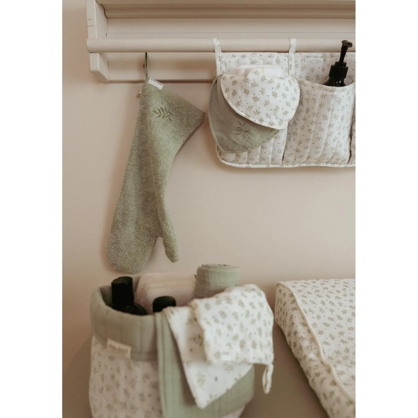 Little Dutch Panier de commode matelassé petit Blueberry Leaves