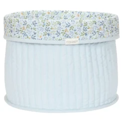 Little Dutch Panier de commode matelassé grand (réversible) Forest Treasures/Denim Blue
