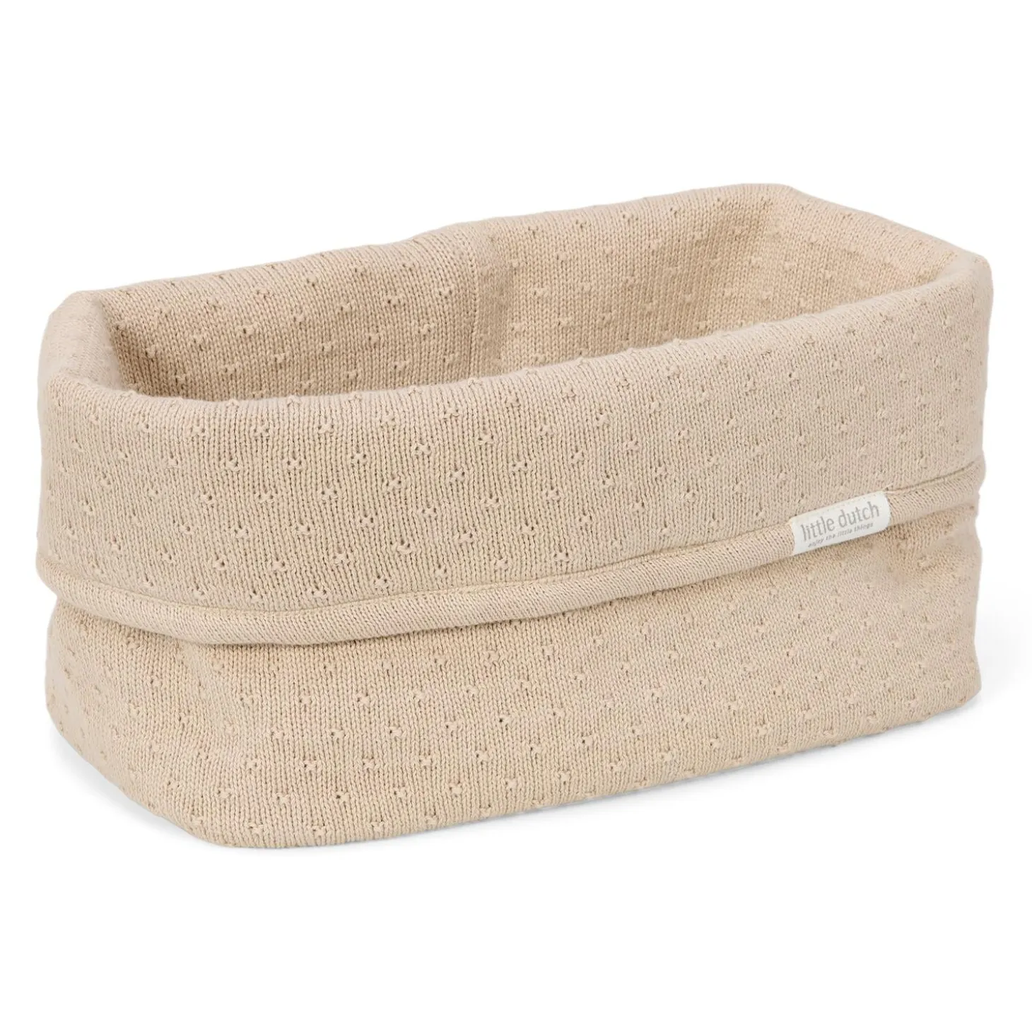 Little Dutch Panier de commode tricoté grand Pure Soft Beige