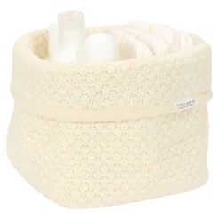 Little Dutch Panier de commode tricoté petit Pure Soft White