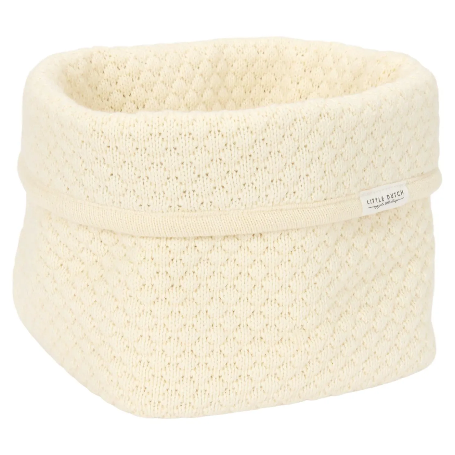 Little Dutch Panier de commode tricoté petit Pure Soft White