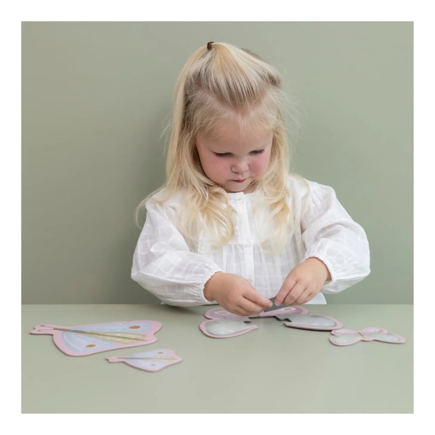 Little Dutch Puzzle 6 en 1 en bois Flowers & Butterflies