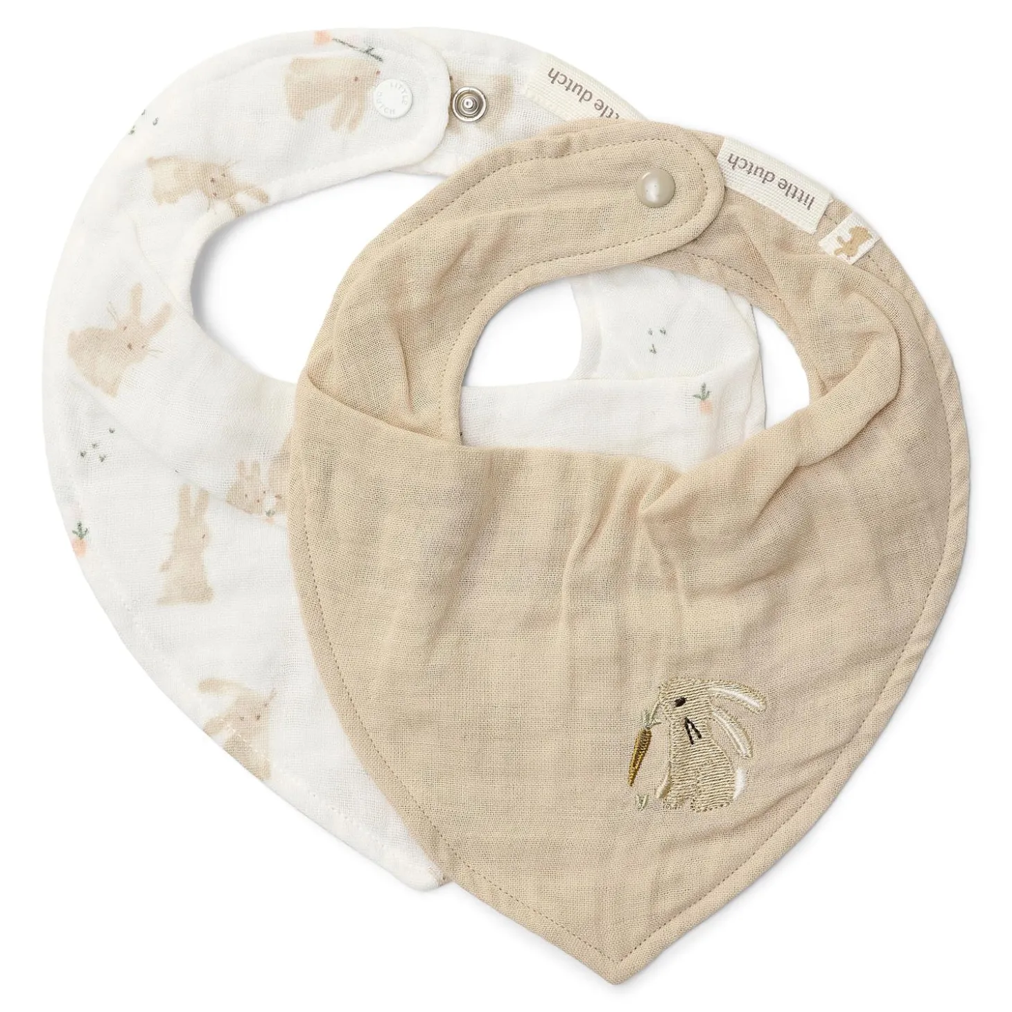 Little Dutch Set de 2 bavoirs bandana Baby Bunny
