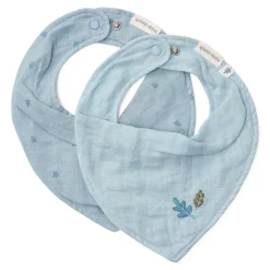 Little Dutch Set de 2 bavoirs bandana Pure Denim Blue