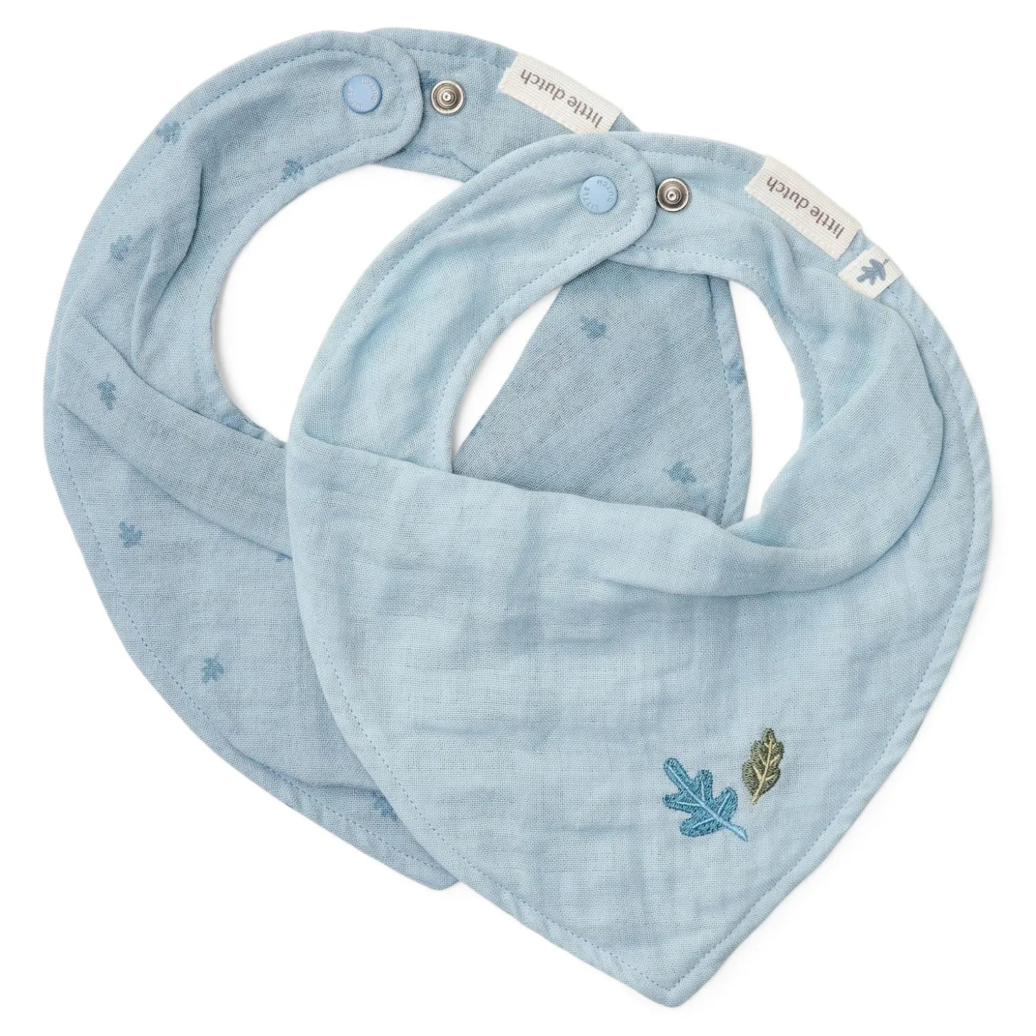 Little Dutch Set de 2 bavoirs bandana Pure Denim Blue