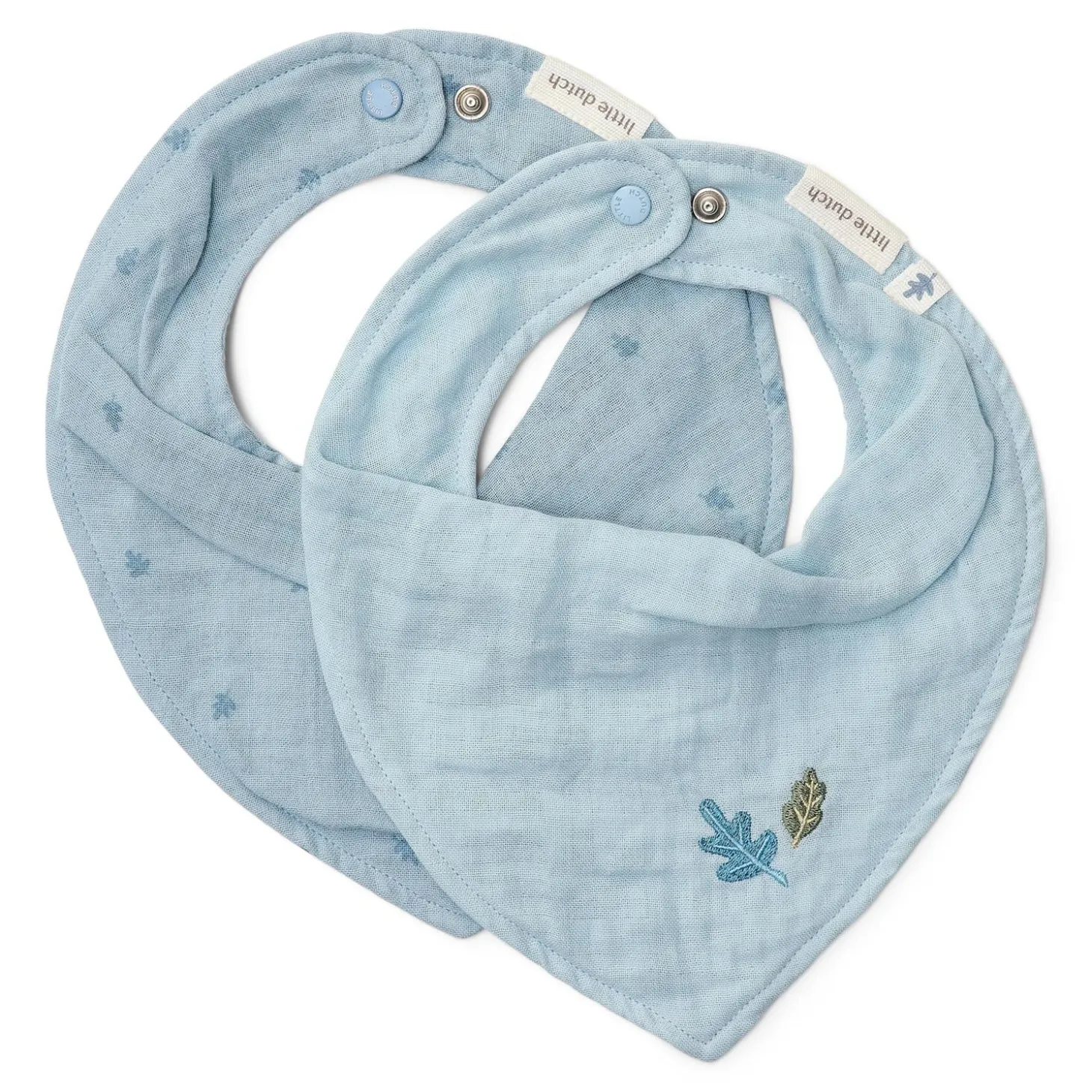 Little Dutch Set de 2 bavoirs bandana Pure Denim Blue
