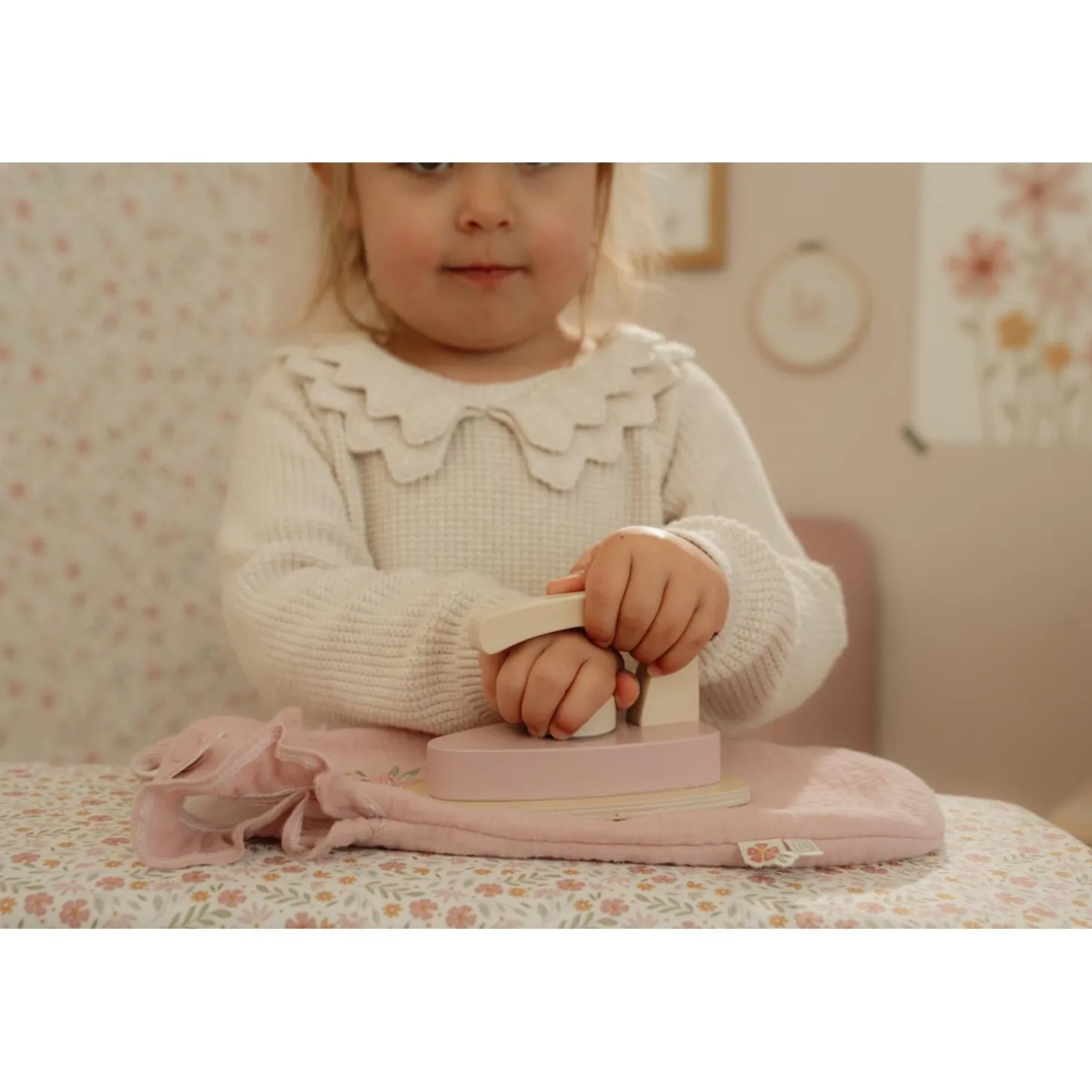 Little Dutch Table de repassage en bois FSC Rose
