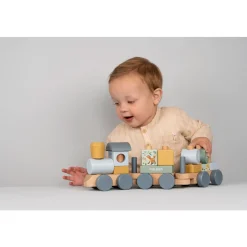 Little Dutch Train à blocs en bois FSC Forest Friends