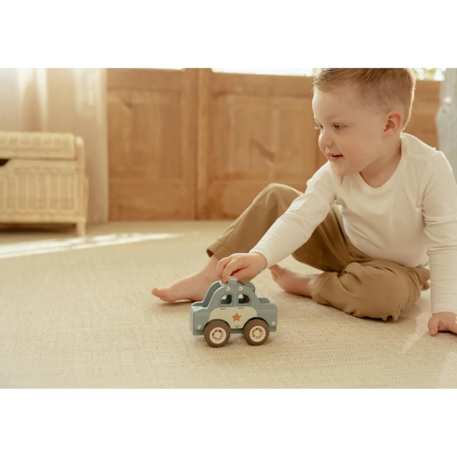 Little Dutch Voiture de police en bois FSC Multicolore