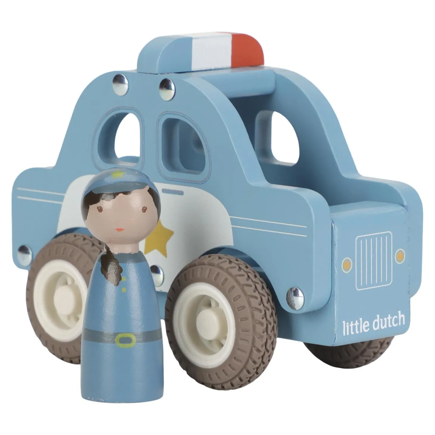 Little Dutch Voiture de police en bois FSC Multicolore