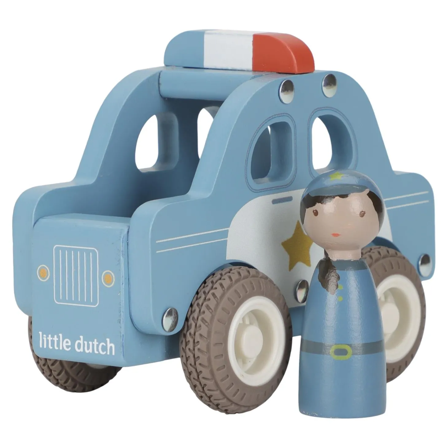 Little Dutch Voiture de police en bois FSC Multicolore