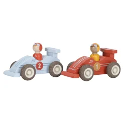 Little Dutch                    Voitures de course en bois FSC     Multicolore