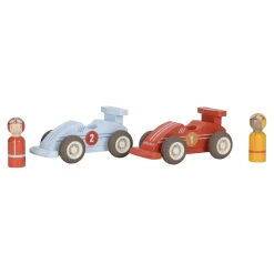 Little Dutch                    Voitures de course en bois FSC     Multicolore