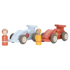 Little Dutch                    Voitures de course en bois FSC     Multicolore
