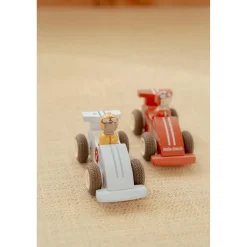 Little Dutch                    Voitures de course en bois FSC     Multicolore