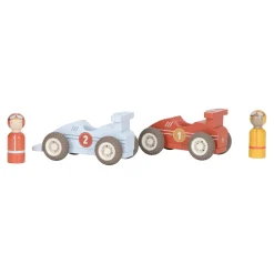 Little Dutch                    Voitures de course en bois FSC     Multicolore