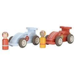 Little Dutch                    Voitures de course en bois FSC     Multicolore