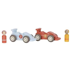 Little Dutch                    Voitures de course en bois FSC     Multicolore