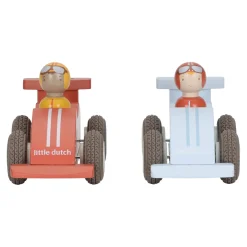 Little Dutch                    Voitures de course en bois FSC     Multicolore