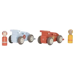 Little Dutch                    Voitures de course en bois FSC     Multicolore