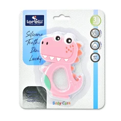 Lorelli Anneau de dentition en silicone Dino Lucky Rose