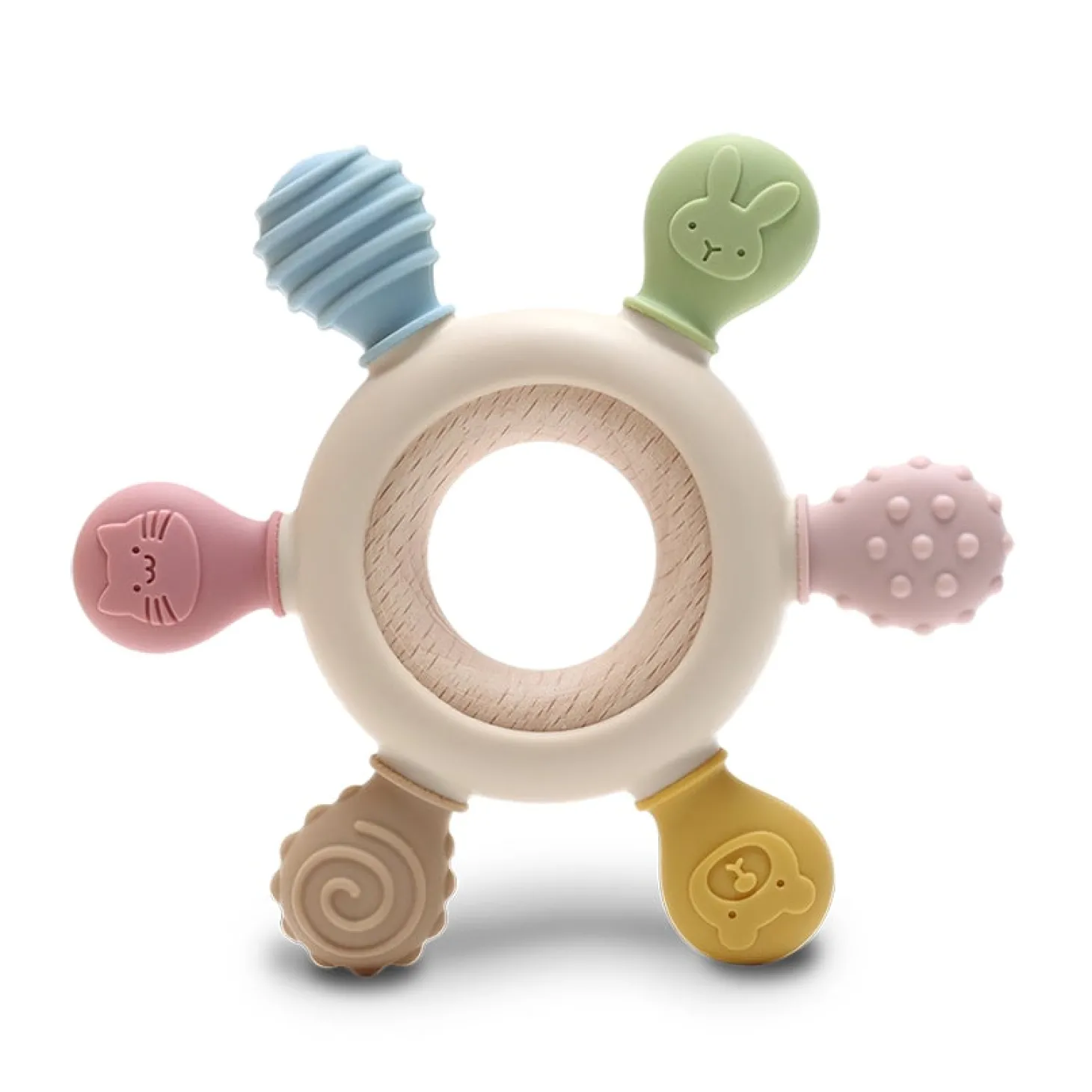 Lorelli Anneau de dentition silicone Gouvernail Hêtre beige