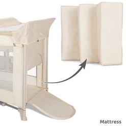 Lorelli                     Lit Parapluie Torino 2Hauteurs + Accessoires    Beige