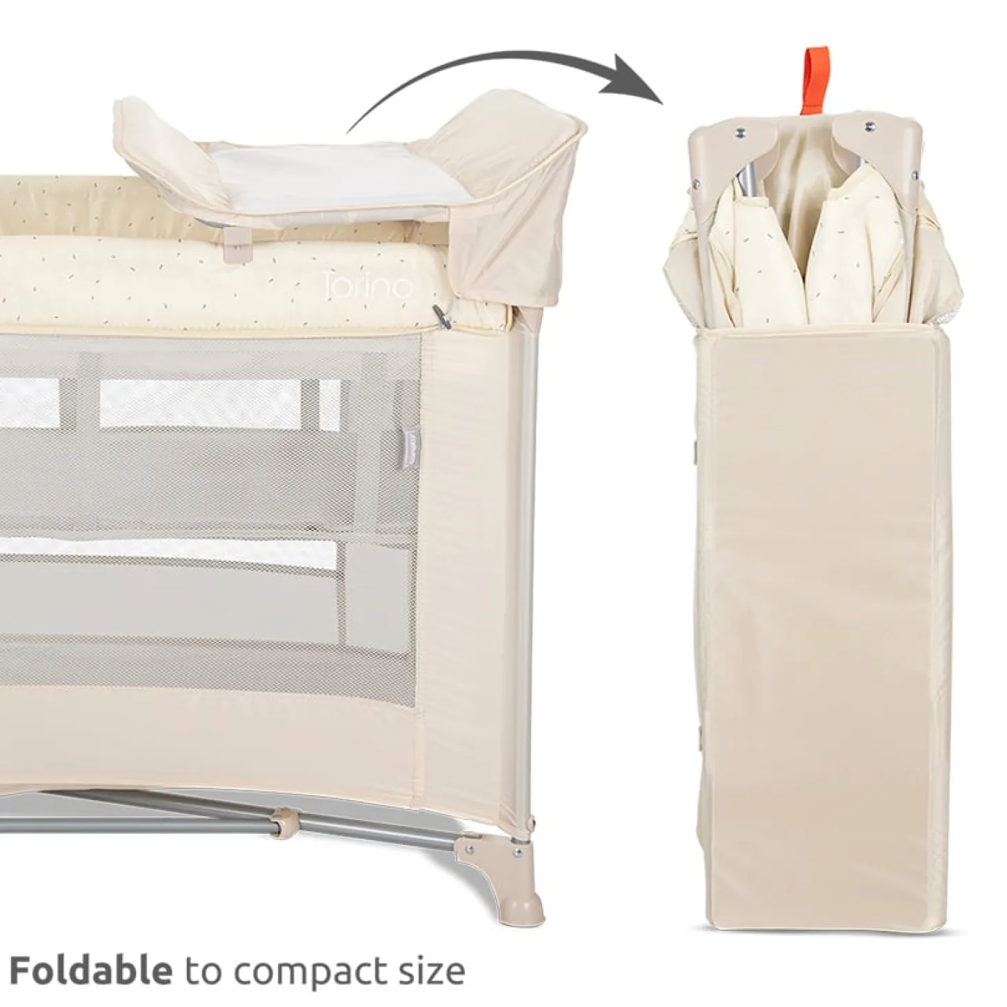Lorelli Lit Parapluie Torino 2Hauteurs + Accessoires Beige