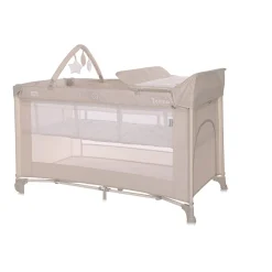 Lorelli Lit parapluie torino 2 niveaux avec accessoires Beige