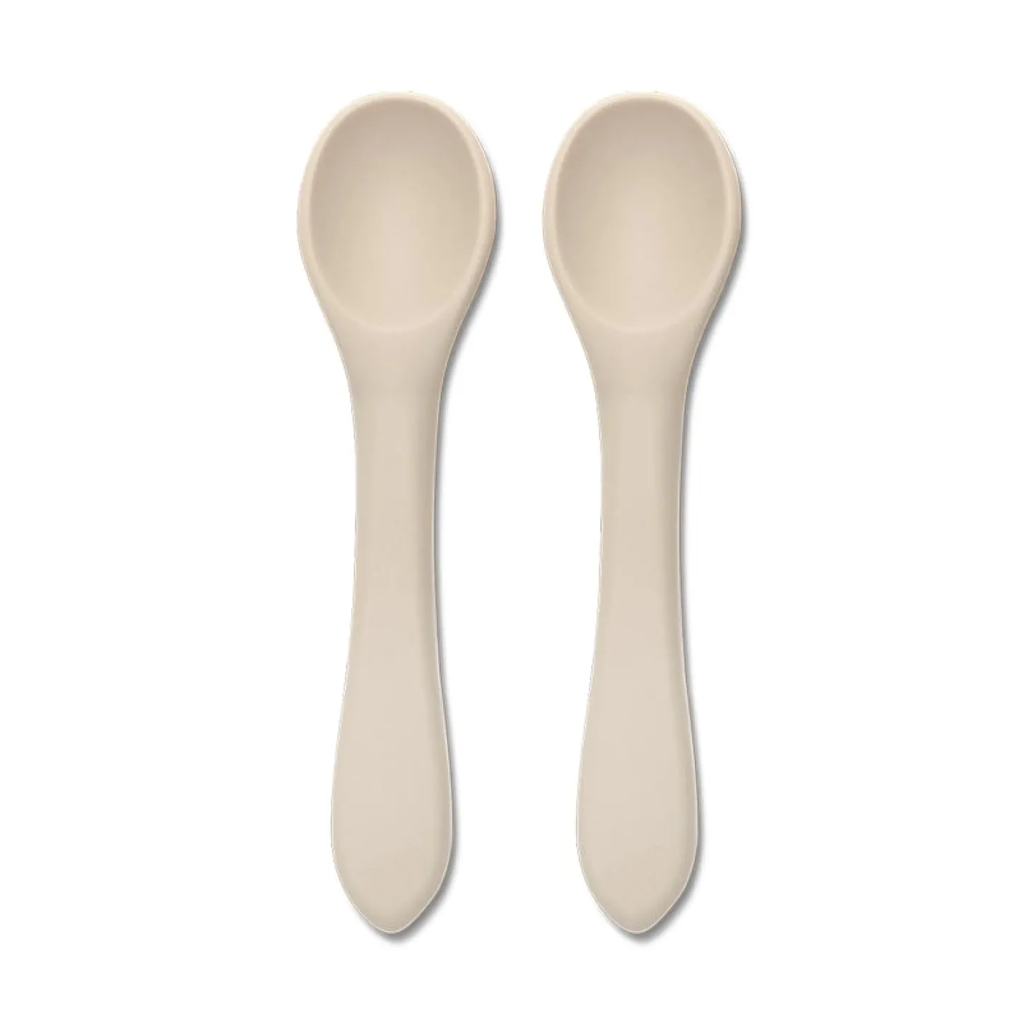 Lorelli Lot de 2 Cuillères Silicones Beige