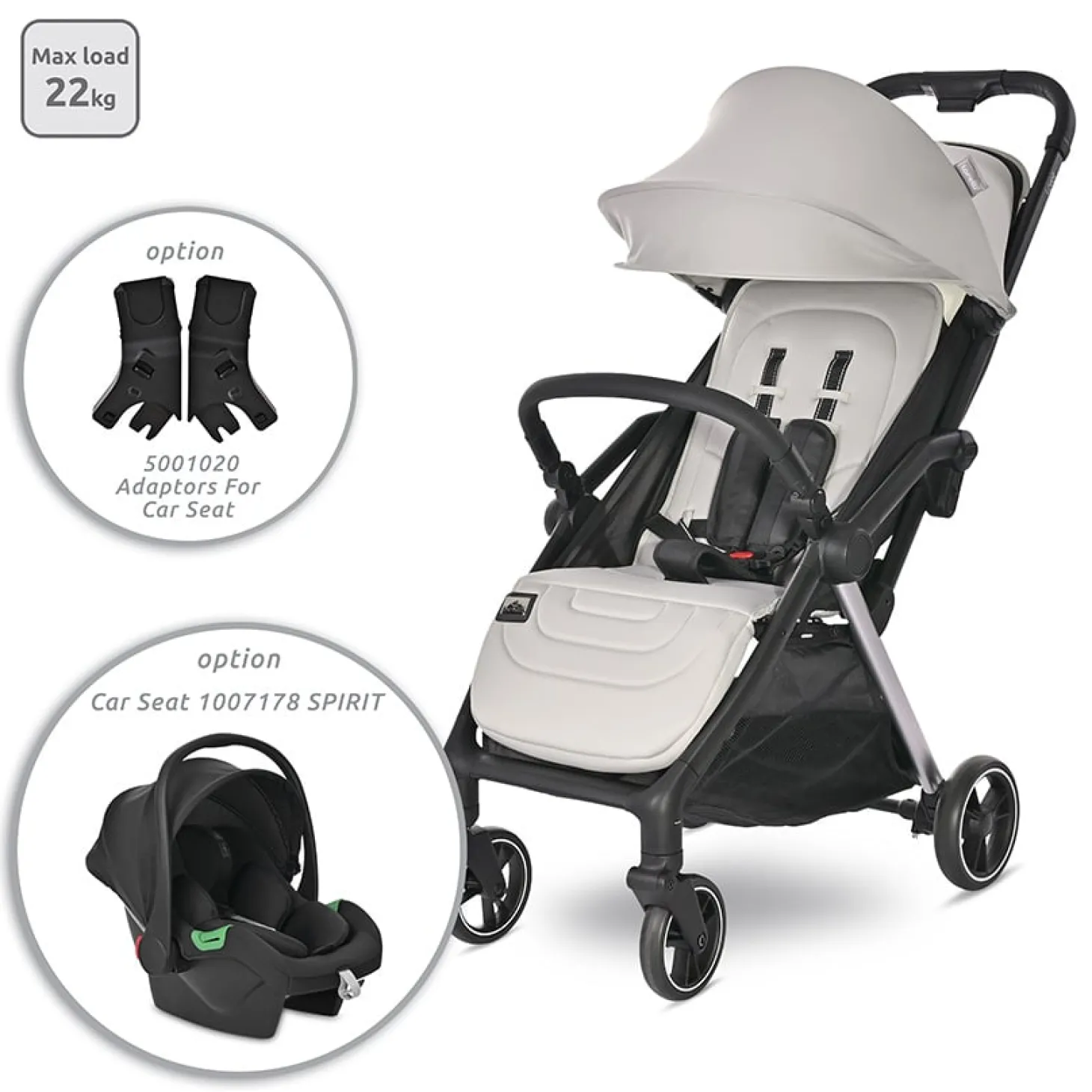 Lorelli Poussette auto-pliante loret Gris