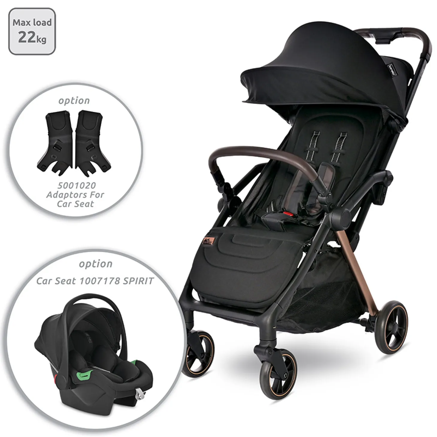 Lorelli Poussette auto-pliante loret Noir