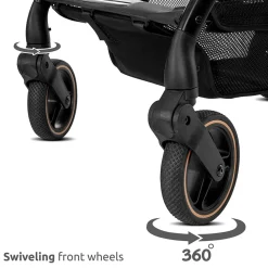 Lorelli                    Poussette Compacte Makaya Rotative 360°    Noir