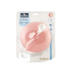 Lorelli Set bol et cuillère Rose