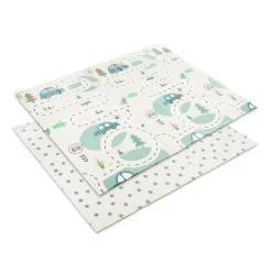 Lorelli Tapis de Jeu Thermique Reversible Pliable Blanc 18 x 200 cm