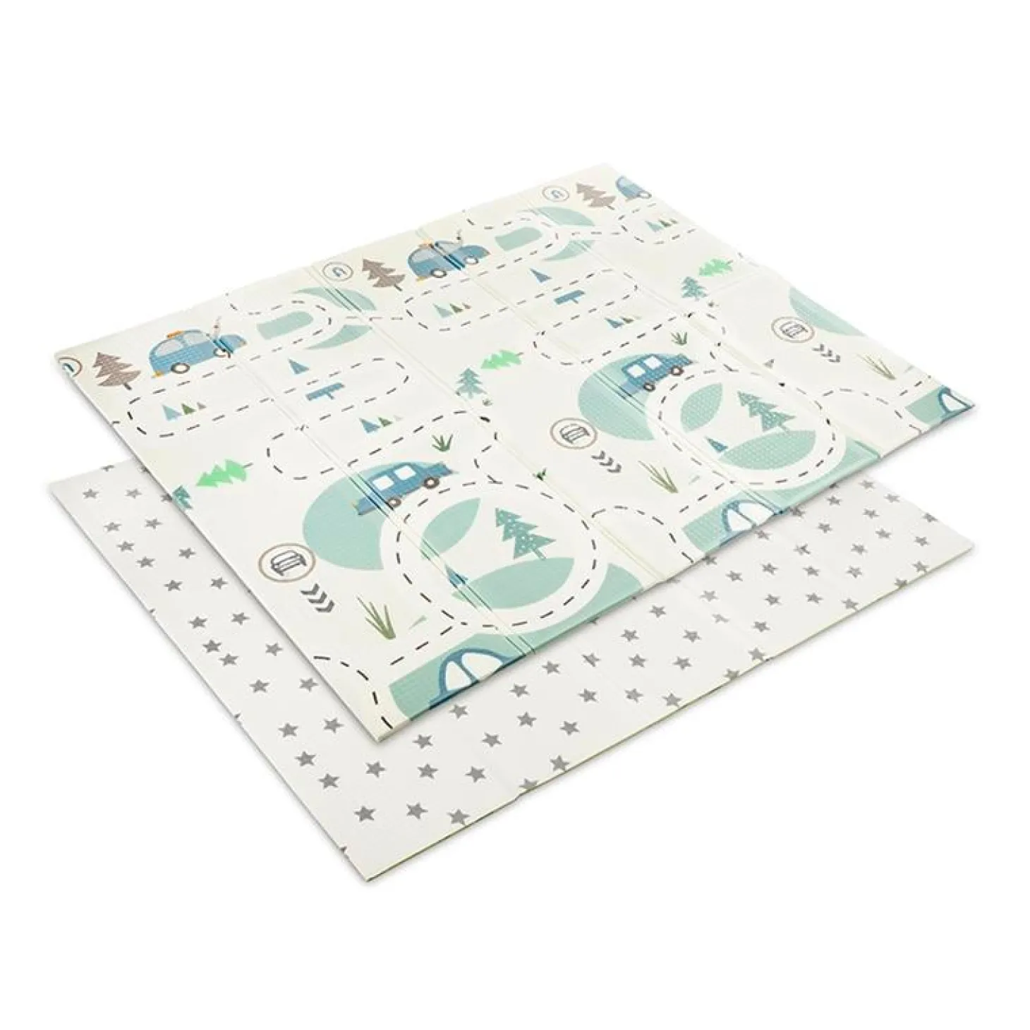 Lorelli Tapis de Jeu Thermique Reversible Pliable Blanc 18 x 200 cm